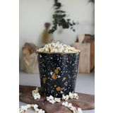 EVLE Metal Popcorn Kutusu - Patlamış Mısır Kovası 13.5 Cm, Terrazo Er149-1h