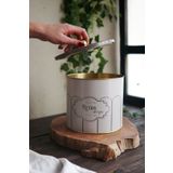 EVLE Retro Desenli Erzak Saklama Kabı - Metal Saklama Kabı 17,5 Cm X 15,5 Cm Er146-u6