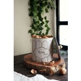 EVLE Retro Desenli Yuvarlak Metal Saklama Kabı, Erzak Saklama Kabı 14 X 15 Cm, 2.1 Litre Er143-u6