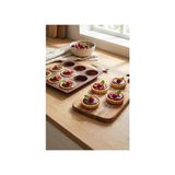 Evle Silikon Tartolet Kek Kalıbı 9 Gözlü – 24,5 x 24,5 cm | Mini Tart & Tatlı Kalıbı - Gri