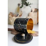EVLE Terrazo Desenli Yuvarlak Metal Saklama Kabı, Erzak Saklama Kabı 14 X 15 Cm, 2.1 Litre, Er143-1h