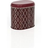Evle Trellis Old Desenli Bordo Oval Saklama Kabı 108X150X130 mm 1,7 Lt EF004-E1
