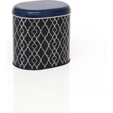 Evle Trellis Old Desenli Mavi Oval Saklama Kabı 108X150X130 mm 1,7 Lt EF004-E0