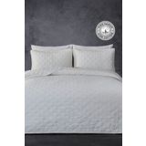 Evlen Home Collection %100 Pamuk Çift Kişilik Pike Takımı Özel Taş Yıkama Yatak Örtüsü Barbara 3 Parça Lüks Yumuşak Krem