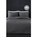 Evlen Home Collection %100 Pamuk Çift Kişilik Pike Takımı Özel Taş Yıkama Yatak Örtüsü Barbara 3 Parça Yumuşak Antrasit