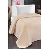 Evlen Home Collection Embos Baskılı Pamela Kalın Tek Kişilik Battaniye 180 x 220 cm - Cappuccino