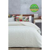 Evlen Home Collection Embos Baskılı Pamela Kalın Tek Kişilik Battaniye 180 x 220 cm - Krem