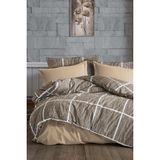 Evlen Home Collection Emily Pamuklu Nevresim Takımı Çift Kişilik (4 Parça) Nevresim Seti - Kahve - 200 x 220 cm
