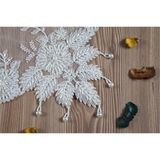 Evlen Home Collection Firuze Kordonlu Boncuklu Krem 40x220 cm Runner