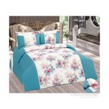 Evlen Home Collection Gülbahçe Lüks Ranforce Nevresim Takımı - Mavi - 230 x 240 cm