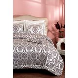 Evlen Home Collection Hilal Dz Jakarlı Yatak Örtüsü 4 Parça Lila/silver - 260 x 270 cm