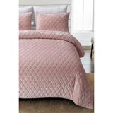 Evlen Home Collection Kapitone Kadife Yatak Örtüsü Seti Tek Kişilik Supersoft 2 Parça Yumuşak Elyaf Dolgulu Çeyizlik - 170 x 230 cm - Pudra