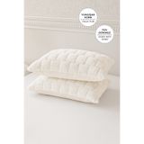 Evlen Home Collection Kürklü Peluş 2'li Yastık Kılıfı 50x70 cm Benita Yumuşak Supersoft Dekoratif Wellsoft Kırık Beyaz