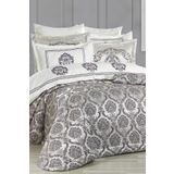 Evlen Home Collection Lauren Çeyiz Seti 10 Parça Nevresimli Çift Kişilik Yatak Örtüsü Krem / Mor / Lila