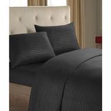 Evlen Home Collection Line Pamuklu Nevresim Takımı 4 Parça Çizgili Nevresim Seti | Otel Nevresim - Mavi - 200 x 220 cm