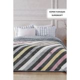 Evlen Home Collection Lora 3 kg Embos Baskılı Battaniye Çift Kişilik Kalın Yumuşak 210X230 cm Gri - 220 x 240 cm