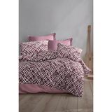 Evlen Home Collection Luan Pamuklu Nevresim Takımı Çift Kişilik (4 Parça) Krem Bordo Nevresim Seti - 200 x 220 cm
