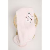 Evlen Home Collection Nakışlı Bebek Battaniyesi Yumuşak Wellsoft Peluş 90X100CM Beşik Battaniyesi Hafif Yenidoğan