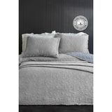 Evlen Home Collection Pamuk Çift Kişilik Özel Taş Yıkama Yatak Örtüsü Lüks Yumuşak Dayanıklı Modern Rabio - Gri - 240 x 250 cm