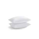 Evlen Home Collection Pamuk Silikon Yastık 2 Adet Beyaz 50x70 Düz Sade Elyaf Otel Yıkanabilir Antibakteriyal Yumuşak
