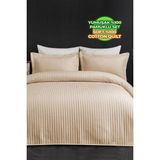 Evlen Home Collection Pamuk Yatak Örtüsü ( Pike ) Takımı Çift Kişilik Kapitone Çizgili Günlük Yıkanabilir Judy - Bej - 240 x 250 cm
