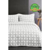 Evlen Home Collection Pamuklu Çizgili Yatak Örtüsü Seti Çift ( Taraflı ) Kişilik 3 Parça Günlük Battal Shelby - 240 x 250 cm - Gri