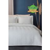 Evlen Home Collection Ross %100 Pamuk Tek Kişilik Yatak Örtüsü ( Pike ) Takımı Kapitone Çizgili Günlük Yıkanabilir