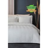 Evlen Home Collection Ross Pamuk Tek Kişilik Yatak Örtüsü ( Pike ) Takımı Kapitone Çizgili Günlük Yıkanabilir Beyaz - 180 x 240 cm