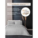 Evlen Home Collection Ross Pamuk Tek Kişilik Yatak Örtüsü ( Pike ) Takımı Kapitone Çizgili Günlük Yıkanabilir Gri - 180 x 240 cm