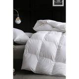Evlen Home Collection Silikon Yorgan Çift Kişilik 195X215 cm Beyaz Düz Sade Yumuşak Dolgulu Microfiber Kışlık Yorgan - 195 x 215 cm