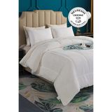 Evlen Home Collection Ultra Yumuşak Çift Taraflı Wellsoft Peluş Yorgan Dolgulu Çift Kişilik 200x220 Cm Krem Beyaz
