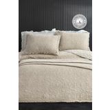 Evlen Home Collection%100 Pamuk Çift Kişilik Özel Taş Yıkama Yatak Örtüsü Lüks Yumuşak Dayanıklı Modern Rabio Bej