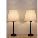 EVLight Black 2'li Metal Masa Lambası Krem Abajur