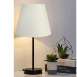 EVLight Black Tekli Metal Masa Lambası Beyaz Abajur