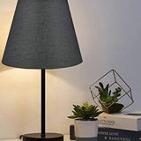 EVLight Black Tekli Metal Masa Lambası Siyah Abajur