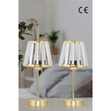 EVLight Konik Kristal Cam 2'li Modern Klasik Abajur