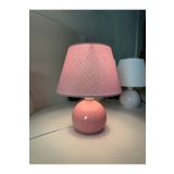 EvLight Lavinya Pembe Kumaş Metal Abajur