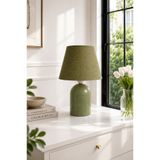 EvLight Liva Mint Yeşili Metal Gövdeli 34 cm Yeşil Kumaş Abajur