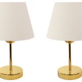 Evlight Metal Ayaklı İkili Abajur, Gold Krem