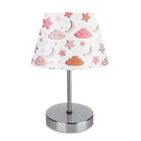 Evlight Nura Abajur 1081 Pembe & Krom