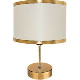Evlight Silindir Gold Krem Metal Abajur