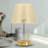 Evlight Yesna Hazeran Abajur, Krem, Gold Metal Ayaklı