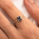 Evlilik Teklifi Altın Yüzük - 0.95 Ct Mistik Topaz 14 Ayar Altın Evlilik Teklifi İhtişamı Yüzüğü