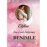 Evlilik Teklifi Pankart, Benimle Evlenir Misin Branda Afiş 70X100 Cm