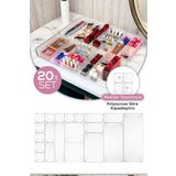 Evlinya 20'li Çekmece Içi-banyo Içi Masaüstü Kozmetik Aksesuar Düzenleyici Organizer