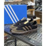 Evlium Adidas Samba Siyah Altın Taşlı Spor Ayakkabı - Siyah - Altın