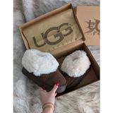 Evlium UGG Tazzelle Acı Kahve Süet Kürk Detaylı 5 cm Platform Kadın Bot - Acı Kahve - Bej