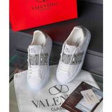 Evlium Valentino Garavani Kadın Sneakers - Beyaz - Gümüş