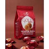 Evliya Draft Gold Bisküvi Tozu ve Beyaz Çikolata Kaplamalı, Bisküvi Krema Dolgulu Top Gofret 150g - 150 gr