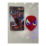 EVMAK Spiderman Örümcek Adam Figür + Renkli Işıklı Pilli Maske Hediyeli Set Oyuncak